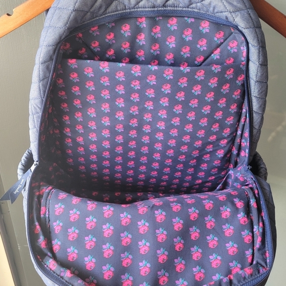 Vera Bradley Essential Backpack Moonlight Navy Purple Excellent Retail $189 main image 9